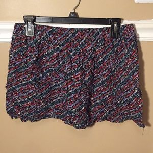 floral patterned mini skirt